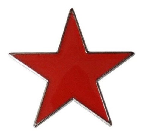 Red star badge pin - star,