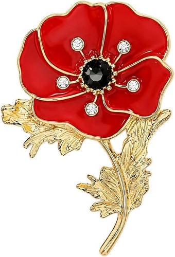 Red poppy pin - pin, badge