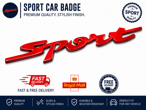 Red sport car - car, badge