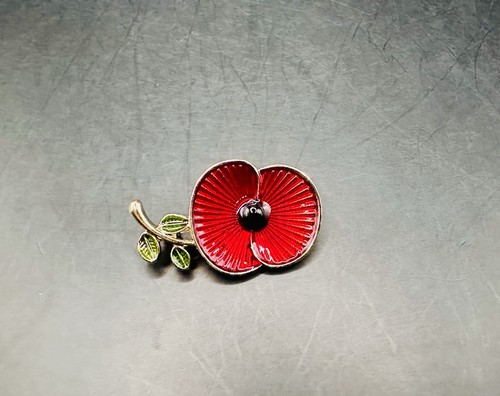 Popie pin red flower - pin,