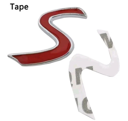 Cooper red chrome - red, badge