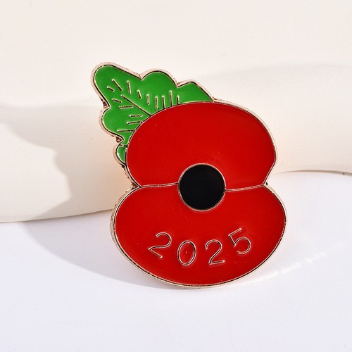 2026 red flower brooch - red,