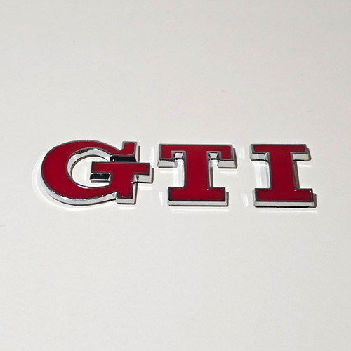 Red chrome gti badge - red/chrome,