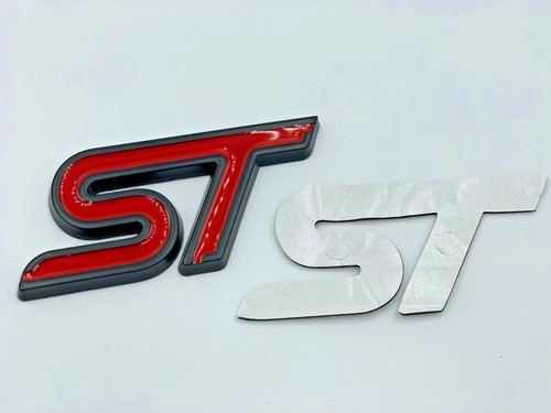 Badge red black - st,
