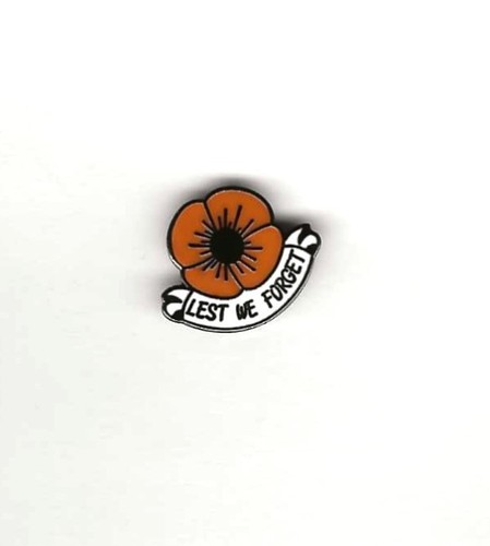 Red flower badge lest - red, we