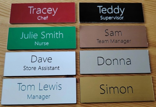 Personalised name badge - name,