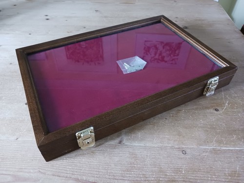 Badge display case - badge, wooden