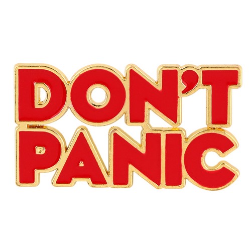 Don panic red quote - don't,
