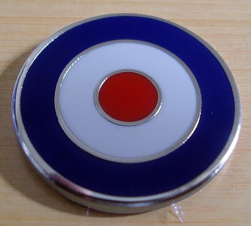 Mod target badge blue white - mod,